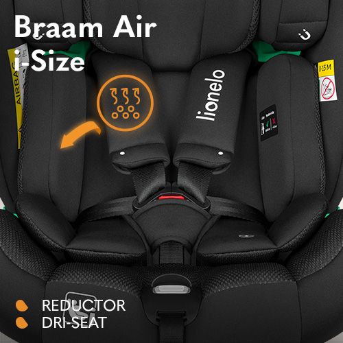 Lionelo ​​Braam Air i-Size Black Carbon — Silla de coche